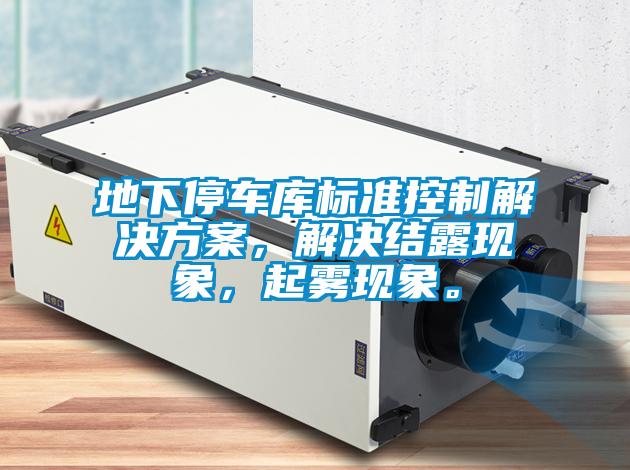 地下停車庫(kù)標(biāo)準(zhǔn)控制解決方案，解決結(jié)露現(xiàn)象，起霧現(xiàn)象。