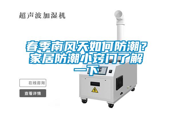春季南風(fēng)天如何防潮？家居防潮小竅門(mén)了解一下