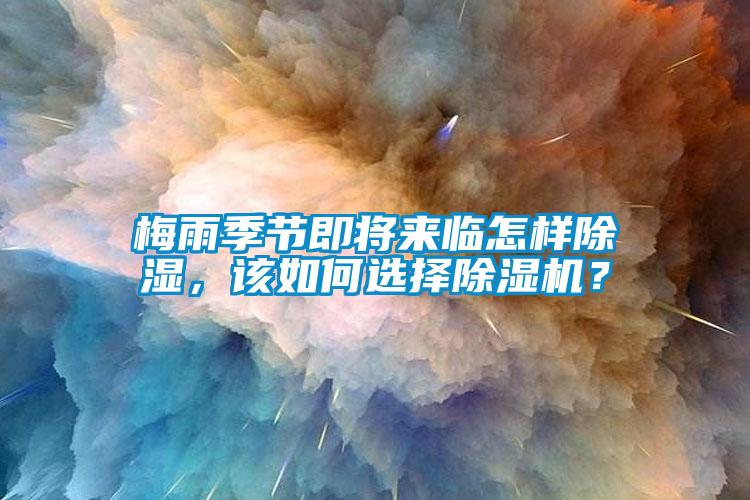 梅雨季節即將來臨怎樣除濕，該如何選擇除濕機？
