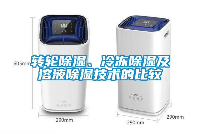 轉輪除濕、冷凍除濕及溶液除濕技術的比較