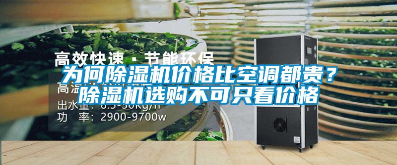 為何除濕機價格比空調都貴？除濕機選購不可只看價格