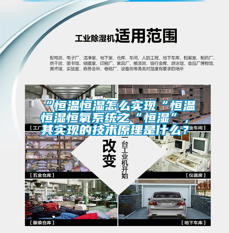 “恒溫恒濕怎么實現(xiàn)“恒溫恒濕恒氧系統(tǒng)之“恒濕”，其實現(xiàn)的技術(shù)原理是什么？