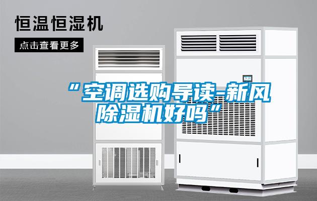 “空調(diào)選購導(dǎo)讀-新風(fēng)除濕機好嗎”