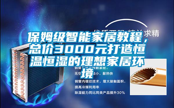 保姆級(jí)智能家居教程，總價(jià)3000元打造恒溫恒濕的理想家居環(huán)境