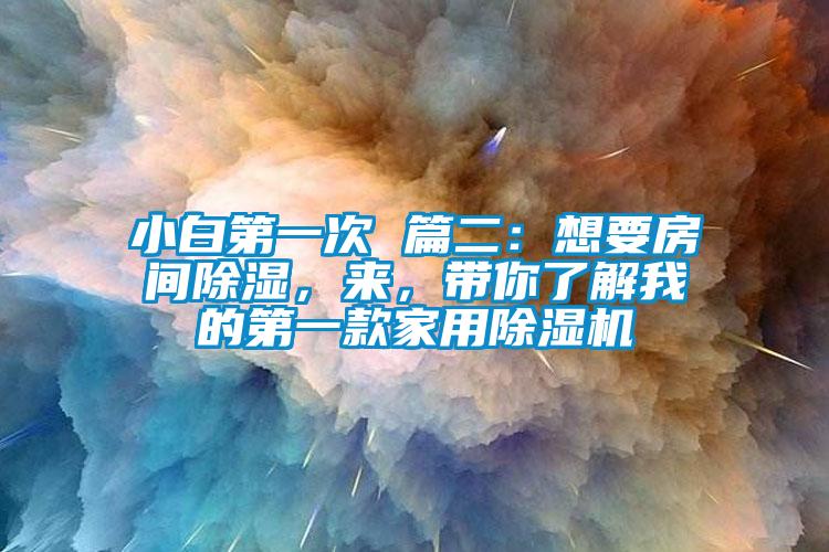 小白第一次 篇二：想要房間除濕，來，帶你了解我的第一款家用除濕機