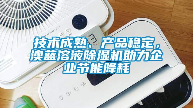 技術(shù)成熟、產(chǎn)品穩(wěn)定，澳藍溶液除濕機助力企業(yè)節(jié)能降耗