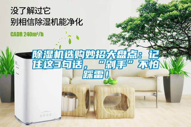 除濕機(jī)選購妙招大盤點：記住這3句話，“剁手”不怕踩雷！